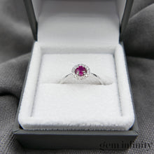 Charger l'image dans la galerie, Bague or gris rubis et diamants