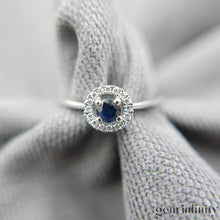 Charger l'image dans la galerie, Bague or gris saphir et diamants