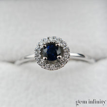 Charger l'image dans la galerie, Bague or gris saphir et diamants