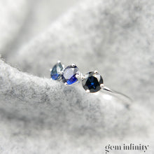 Charger l'image dans la galerie, Bague or gris et saphirs