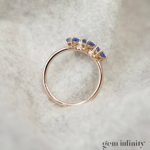 Charger l'image dans la galerie, Bague or rose et saphirs