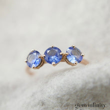 Charger l'image dans la galerie, Bague or rose et saphirs