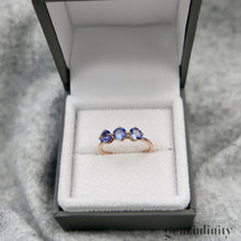 Charger l'image dans la galerie, Bague or rose et saphirs