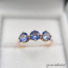 Charger l'image dans la galerie, Bague or rose et saphirs