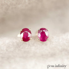 Charger l'image dans la galerie, Boucles d'oreilles or et rubis