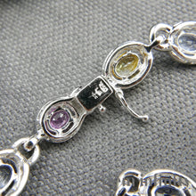 Upload image to gallery, White gold bracelet, colored sapphires and diamonds