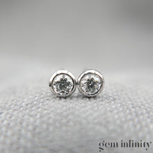 Charger l'image dans la galerie, Boucles d'oreilles or gris et diamants