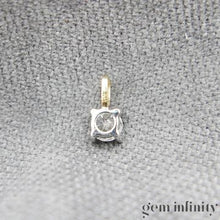 Charger l'image dans la galerie, Collier solitaire diamant or jaune et gris