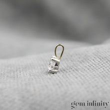 Charger l'image dans la galerie, Collier solitaire diamant or jaune et gris