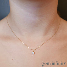 Charger l'image dans la galerie, Collier solitaire diamant or jaune et gris