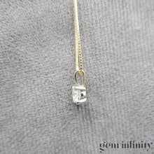 Charger l'image dans la galerie, Collier solitaire diamant or jaune et gris