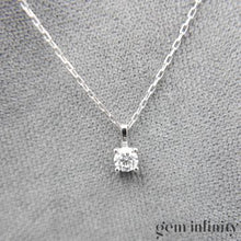 Charger l'image dans la galerie, Collier solitaire diamant or gris