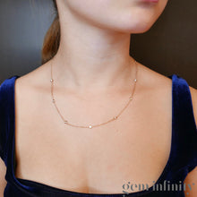 Charger l'image dans la galerie, Collier or rose et diamants