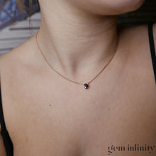 Charger l'image dans la galerie, Collier or rose et saphir