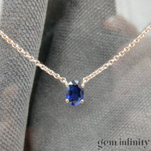 Charger l'image dans la galerie, Collier or rose et saphir