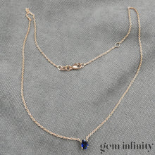 Charger l'image dans la galerie, Collier or rose et saphir