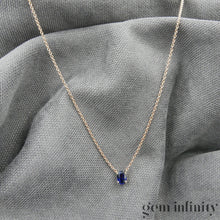Charger l'image dans la galerie, Collier or rose et saphir