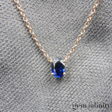 Charger l'image dans la galerie, Collier or rose et saphir