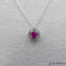 Charger l'image dans la galerie, Collier or gris rubis et diamants