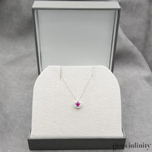 Charger l'image dans la galerie, Collier or gris rubis et diamants