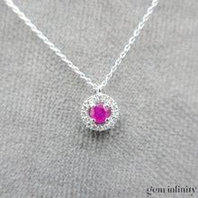 Charger l'image dans la galerie, Collier or gris rubis et diamants