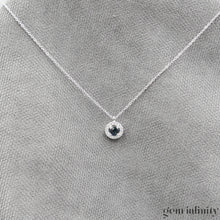 Charger l'image dans la galerie, Collier or gris saphir et diamants