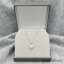 Charger l'image dans la galerie, Collier pendentif coeur or gris et diamants