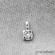 Charger l'image dans la galerie, Collier solitaire diamant or gris