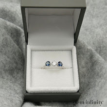 Charger l'image dans la galerie, Bague or gris, diamant et saphirs