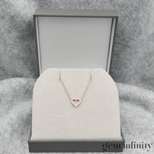 Charger l'image dans la galerie, Collier coeur or rose et diamants