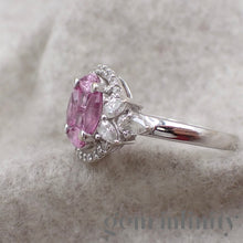 Charger l'image dans la galerie, Bague illusion saphirs roses et diamants
