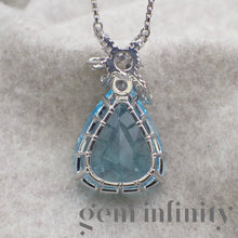 Charger l'image dans la galerie, Pendentif aigue-marine et diamants
