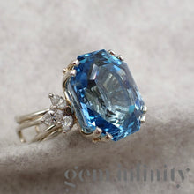 Charger l'image dans la galerie, Bague aigue-marine et diamants
