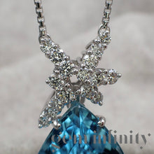Charger l'image dans la galerie, Pendentif aigue-marine et diamants
