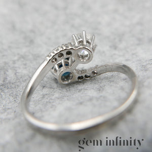 Ring ‘toi & moi’ white gold, sapphire and diamonds