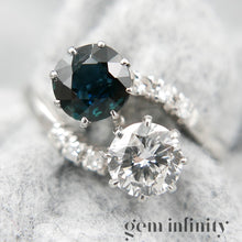 Upload image to gallery, Ring ‘toi &amp; moi’ white gold, sapphire and diamonds
