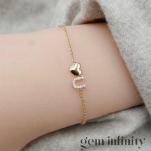 Charger l&#39;image dans la galerie, Bracelet Love or diamants
