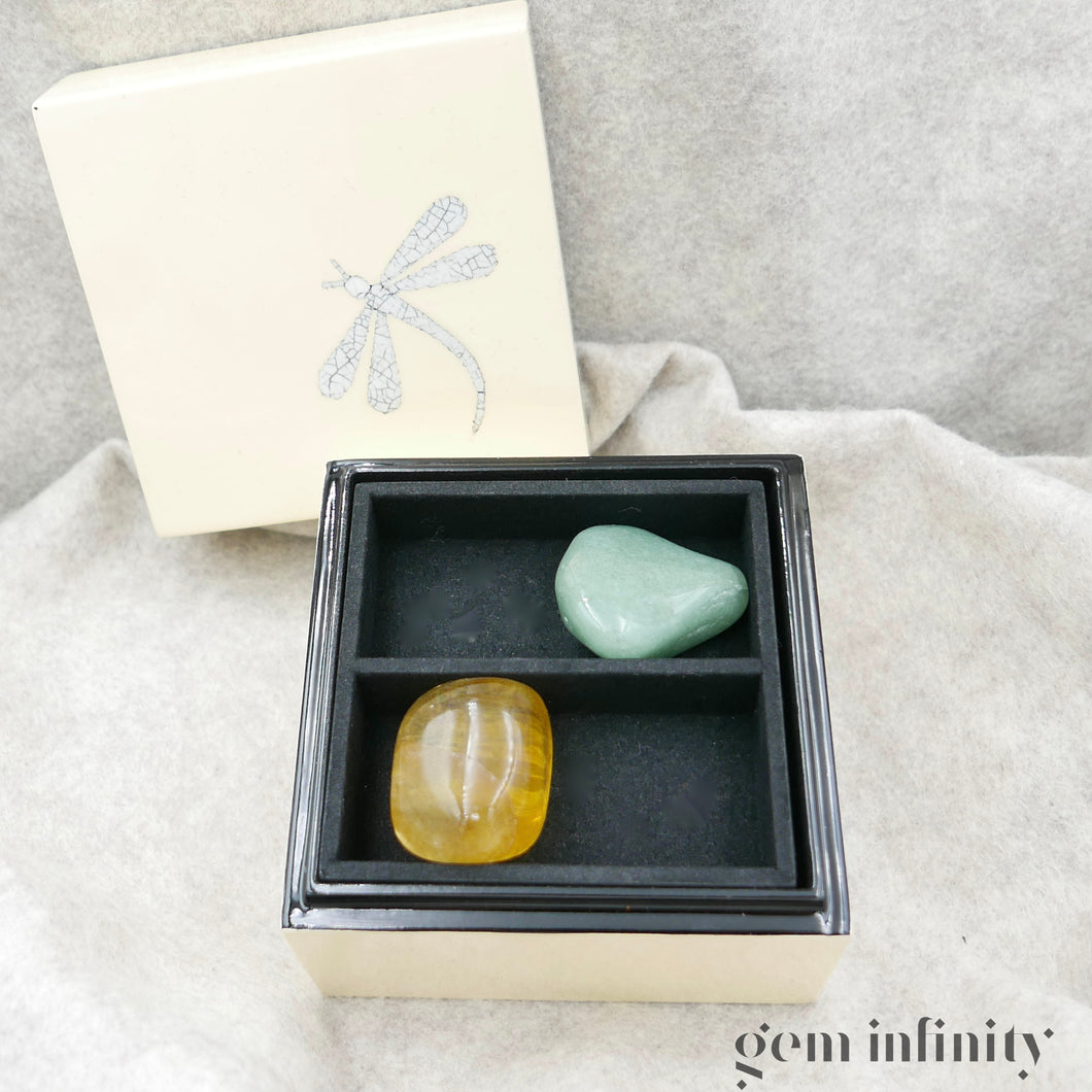 COFFRET CRÉATIVITÉ & INSPIRATION, Fluorite jaune et Aventurine