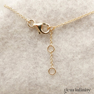 Collier LOVE or jaune et diamants