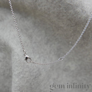 Collier solitaire diamant or gris