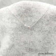 Charger l&#39;image dans la galerie, Collier solitaire diamant or gris
