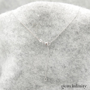 Collier solitaire diamant or gris