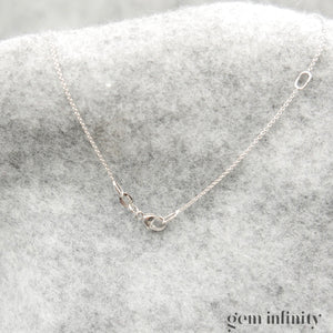 Collier solitaire diamant or gris