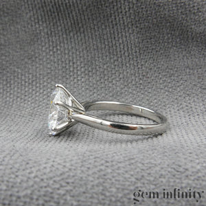 Bague solitaire platine et diamant