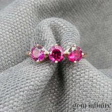 Charger l&#39;image dans la galerie, Bague or rose et rubis
