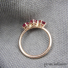 Charger l&#39;image dans la galerie, Bague or rose et rubis
