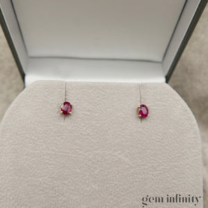 Boucles d'oreilles or et rubis