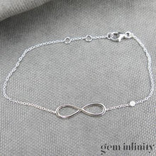 Charger l&#39;image dans la galerie, Bracelet Eternity or gris et diamant
