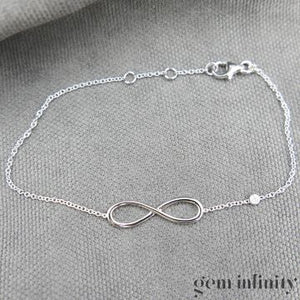 Bracelet Eternity or gris et diamant