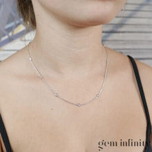 Upload image to gallery, White gold and diamonds necklace
